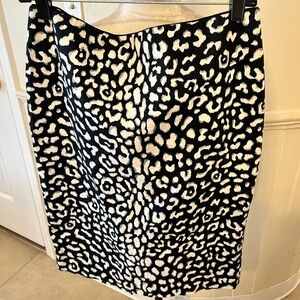 White House Black Market - Black and White cheetah print Pencil Skirt